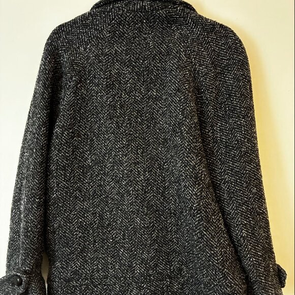 Sezane Carl Coat Ecru/grey Chevron - Size 4 - Picture 4 of 6